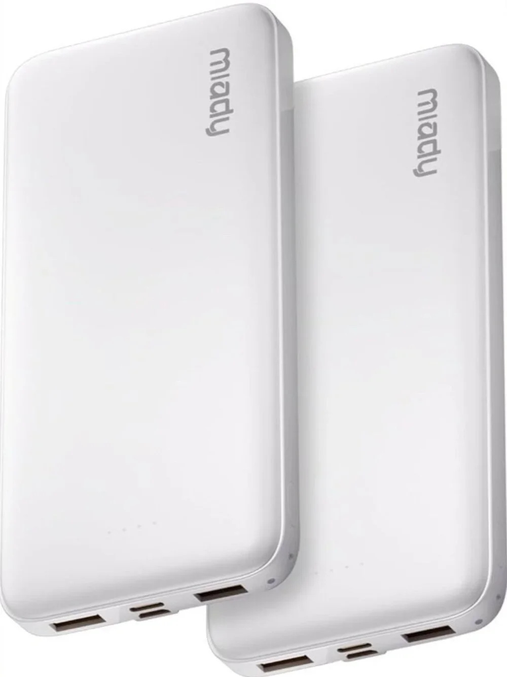 Miady Portable Charger Travel Bank Slim 10000mAh 3 Outputs 2 Inputs USB-C USB-A